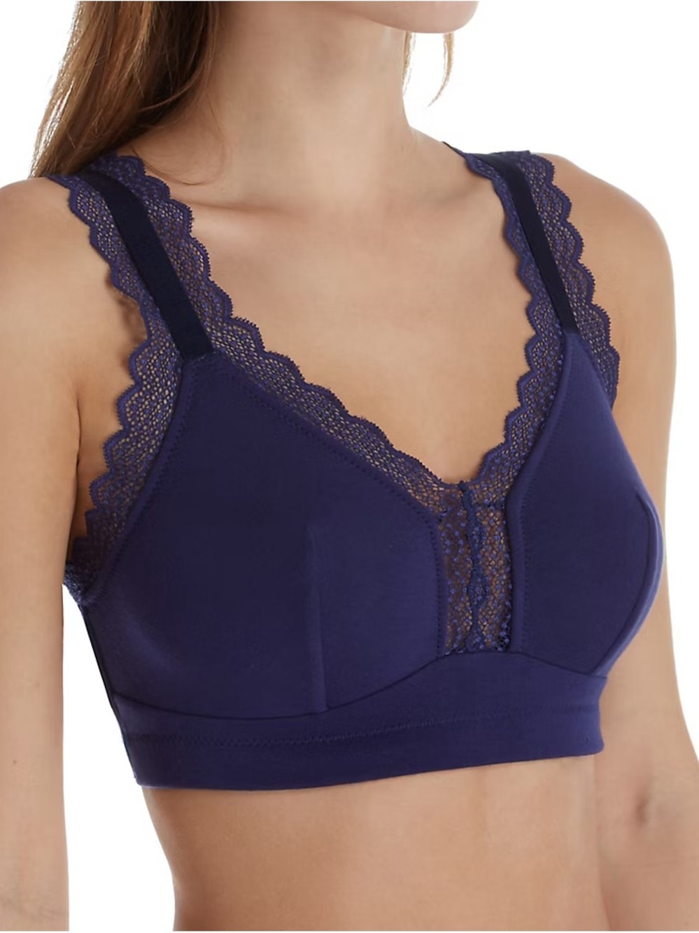 NWOT Parfait Dalis Full Busted Wireless Convertible Bralette - Navy - 32DDD